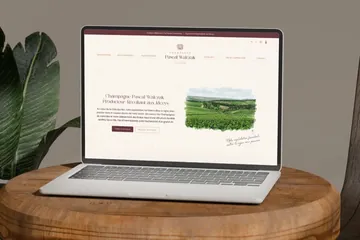 Le site de Champagne Pascal Walczak sur un ordinateur portable