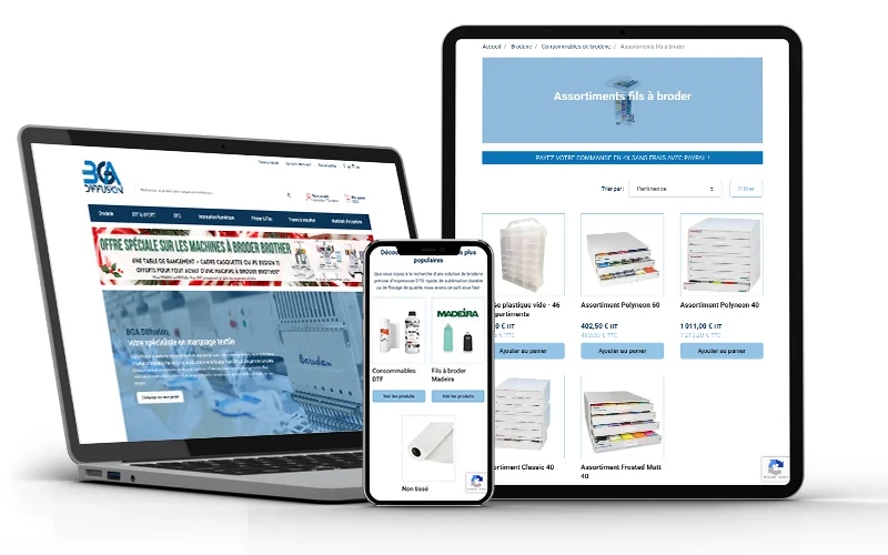 La boutique en ligne BGA sur ordinateur, tablette et mobile.