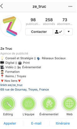 Instagram pour les entreprises