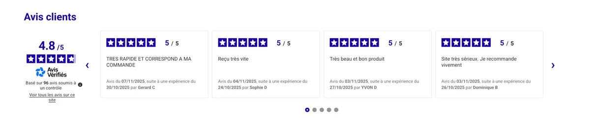 Avis clients vérifié - site Lepantalondetravail.com