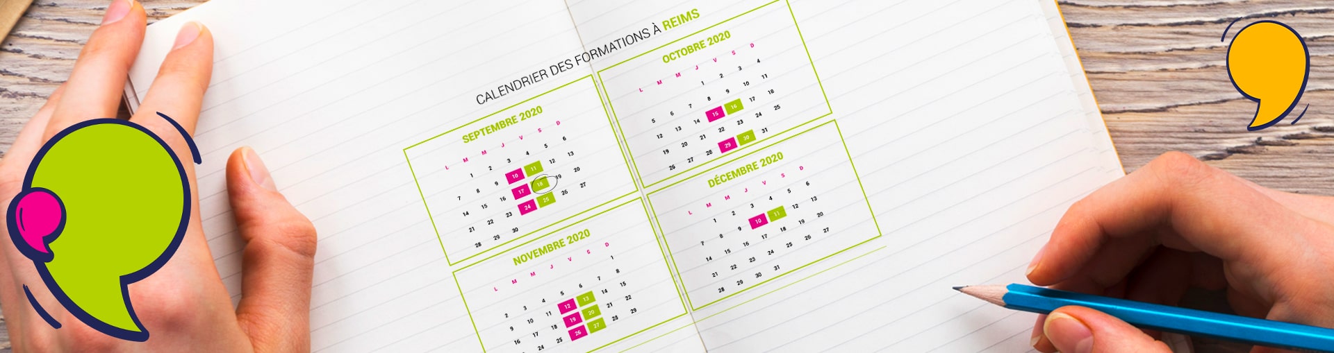 Le planning des formations prévues à Reims