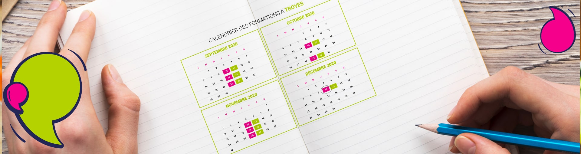 Le planning des formations prévues à Troyes